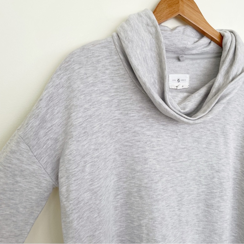 Lou & Grey Signaturesoft Cowl Top Heathered Grey M Medium - Picture 6 of 7